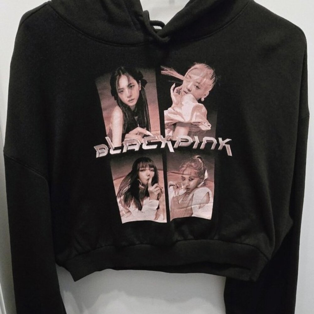*NWOT* BLACKPINK x H&M 2021 Cropped Hoodie (Size L) - Lisa Jennie Rose Jisoo